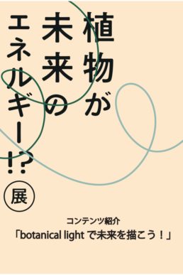 「植物が未来のエネルギー！？展」コンテンツ紹介②「botanical lightで未来を描こう！」