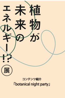 「植物が未来のエネルギー！？展」コンテンツ紹介③「botanical night party」